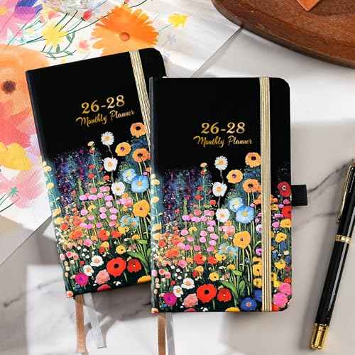 Pocket Calendar 2026-2028 - 3-Year Monthly Pocket Calendar from January 2026-December 2028, 6.4" x 3.8", 2026-2028 Pockets Calendars for Purse, Monthly Planner with Bookmark
