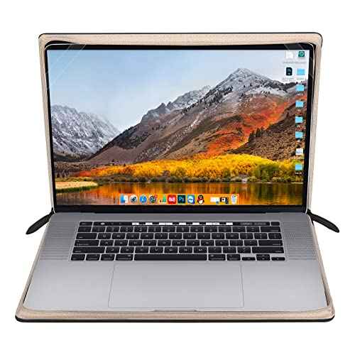 MOSISO Compatible with MacBook Pro 16 inch Case 2025-2021 M4 A3403 A3186 M3 A2991 M2 A2780 M1 A2485/2019 2020 A2141,PU Leather Laptop Sleeve Vintage Retro Zippered Portfolio Protective Cover,Black