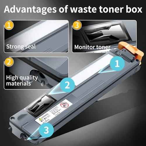 008R13061 Waste Toner Container for Xerox Workcentre 7525 7530 7535 7545 7556 7830 7835 7845 7970 7425 7428 7435,AltaLink C8030 C8035 Printer,Compatible 108R00865,108R00982,C950X76G Waste Cartridge