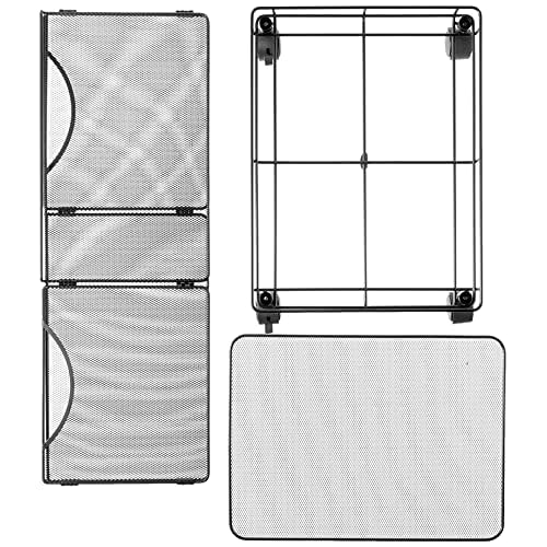 Safco Onyx Rolling Cart Desktop Tub File, Fits Letter-Size Hanging Folders, Collapsible Desk Organizer, Durable Steel Mesh Construction, Black