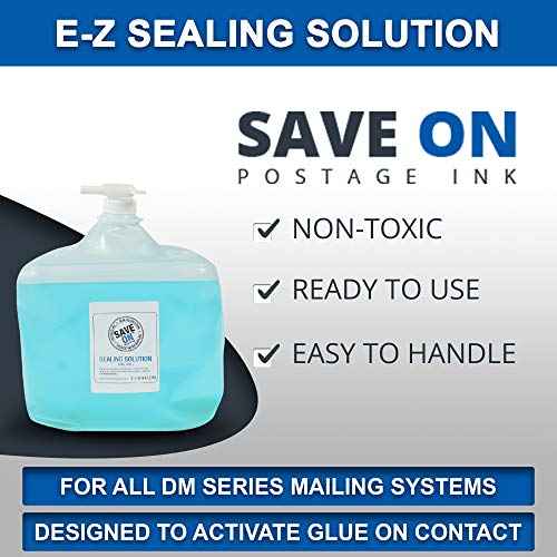 Save On Postage Ink 2.5 Gallon E-Z Seal Sealing Solution - Pitney Bowes EZ Seal - Genuine Compatible Postage Machine Ink - Postage Meter Sealing Solution - Pack of 1 2.5 Gallon Cube