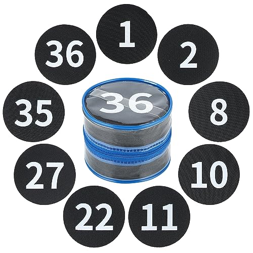 36 Pack Classroom Carpet Floor Markers with Numbers - 4 Inch Sit Dots for Kids & Teachers