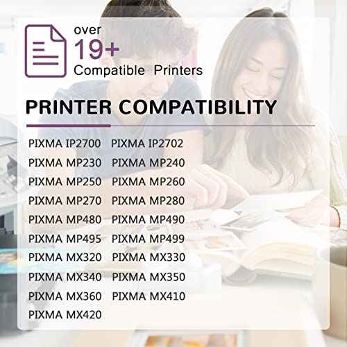 2 Pack Remanufactured Ink Cartridge Replacement for Canon PG 210XL (2 Black) Comptaible for Canon MP495 MP250 MX320 MX410 iP2702 MP280 MX340 MX330 MP240 iP2700 MX420 MP270 MX360 MP490 MP480 MX350 ect