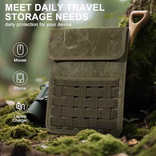 Gexmil Protective Laptop Sleeve for 13-13.3 Inch, MacBook Pro 13 M2(2022) M1(2021) Case, Cover for MacBook Air 13 M4 M3 M2 M1(2025-2020), Military Vintage Style,Army Green
