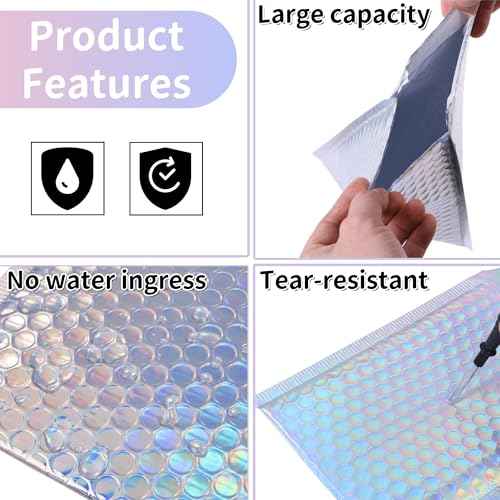 60 Pieces Bubble Mailers,Self-Seal shipping bags with 3 Sizes(11"x9",9"x7",7"x6"),Sealable Colorful bubble wrap envelopes for Small Business Packaging Supplies