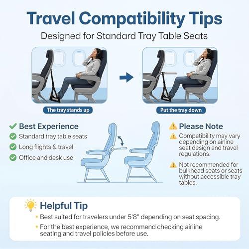 1 Pack CampPole Airplane Foot Hammock No-Collapse Foot Rest - Adjustable Travel Foot Rest