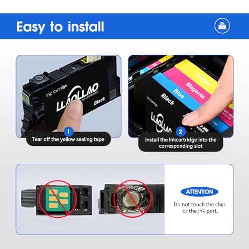 702xl Black Ink Cartridges Remanufactured Replacement for 702 Ink cartridges 702 XL T702XL for Epson WF-3720 WF-3730 WF-3733 Printer High Capacity (2 Pack)