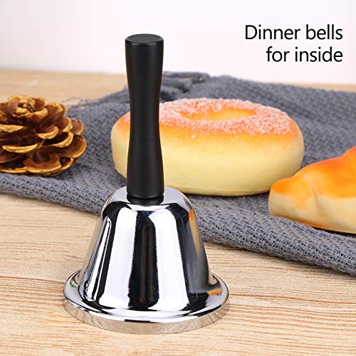 MROCO Silver Steel Hand Bell for Classroom & Service - 1 Pack