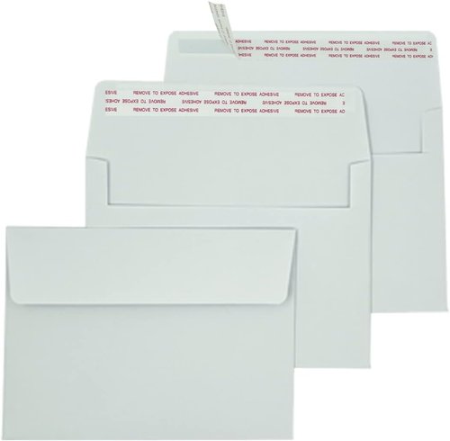 Skiennix A6 Invitation Envelopes - 200 PCS 4.7x6.5 in | Windowless Design, Quick Self-Seal, 120GSM White Paper