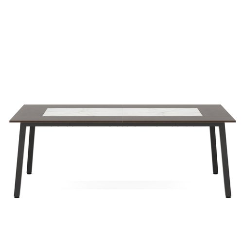 Tribesigns 6.56 FT Conference Table for 8-10 People, 78.74-Inch Large Meeting Table with Metal Frame, Business Wooden Training Table for Office Conference Room Seminar Room