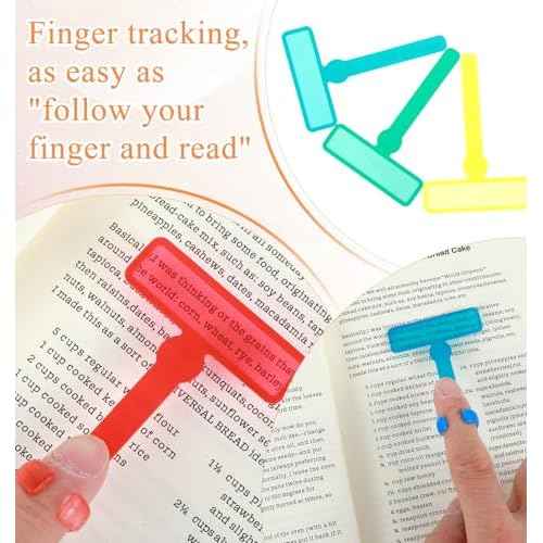 Finger Readers for Kids, 7 Pcs Finger Highlighters for Reading, Improve Early Readers' Focus (Multicolor)