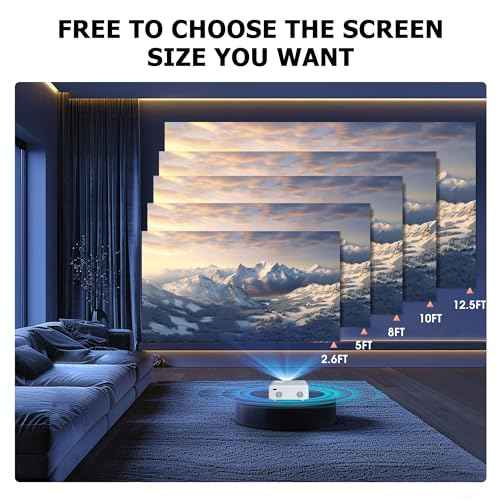Mini Projector with Bluetooth, Connect phone projector , 1080P projector 4k, portableoutdoor/home movie projector, compatible with Android/iOS/PS5/TV sticklaptop/USB/HDMI/USB
