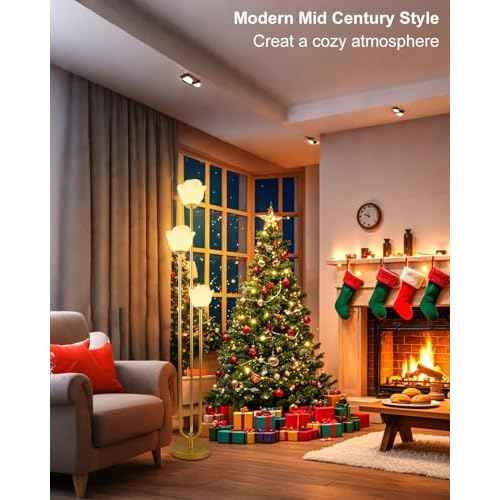 Lightdot 63IN Floral Floor Lamp 3-Lights Flower LED Floor Lamps with 3000K Warm White Bulbs with Candle Holder Style for Wedding Party Modern Gold Tall Floor Lamp for Living Room/Bedroom