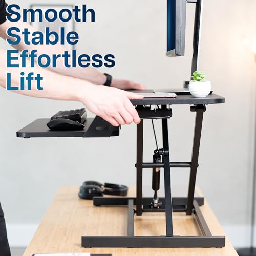 VIVO Black 28-Inch Standing Desk Converter, DESK-V028S - Adjustable Sit-Stand Workspace