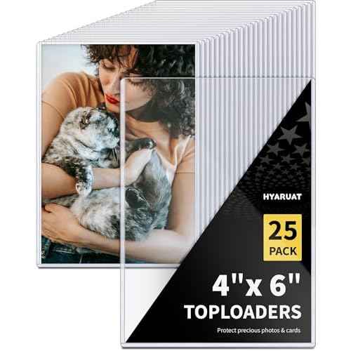 4x6 Toploader - Durable Hard Plastic Sleeves, Sheet Protectors for Photo Cards, Kpop, Post and Trading Cards (25-Pack)