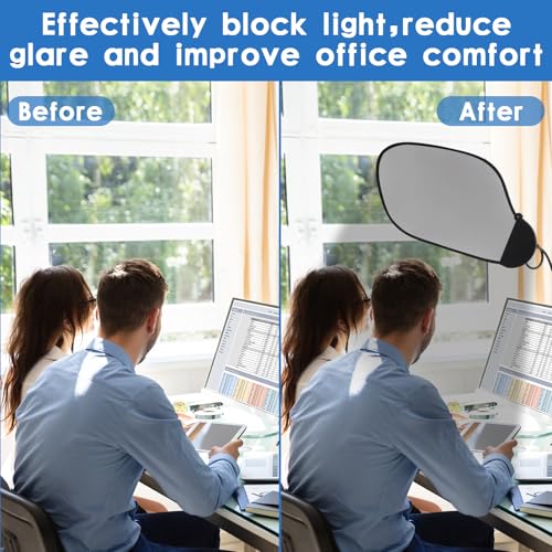 Yaomiao 2-Pack Adjustable Office Desk Shade Grey – 58x36 cm Privacy Cubicle Screen