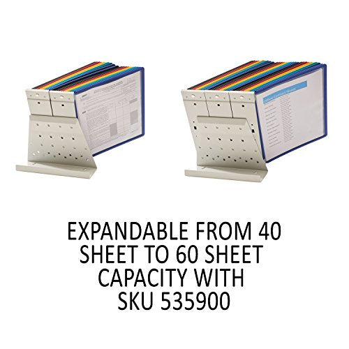 Durable 20-Panel Desktop Reference System - Assorted Colors, Double-Sided