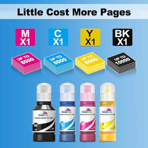 502 Ink Refill Bottles ET-2850 ET-3850 ET-15000 Compatible with Epson 502 ink refill bottles ET-4850 ET 2850 ET 3850 ET 15000 ET 4850 ET2850 ET3850 ET-3843 ET-4760 ET-2760 ET-3830 ET-3750 Printer