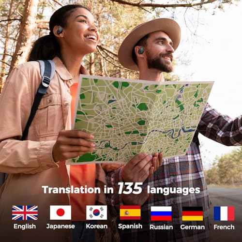 ERAZER X15 PRO AI Translation Earbuds Real Time, 135 Language Translator Earbuds, Audifonos Traductores Ingl?s Espa?ol, 3-in-1 Bluetooth 5.4 Translators Headphones with APP for Travel Busines
