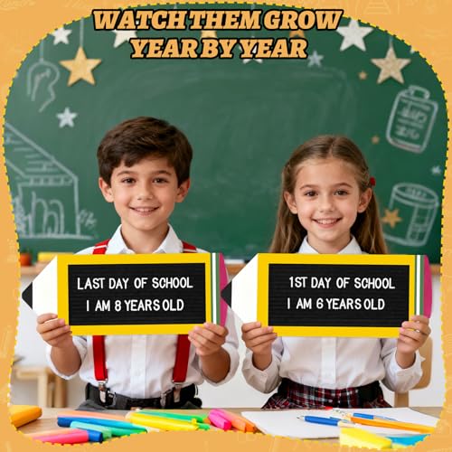 Felt Letter Board with 294 Letters - Wooden Changeable Message Sign for Classroom & Home Decor