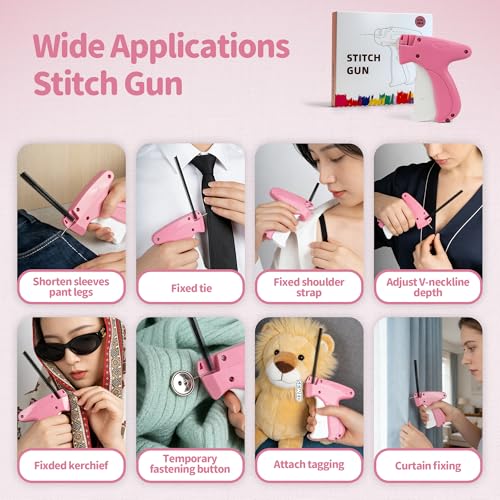 Stitch Gun for Clothes Hot Pink + White with 2,000 Fasteners – FXBSQF