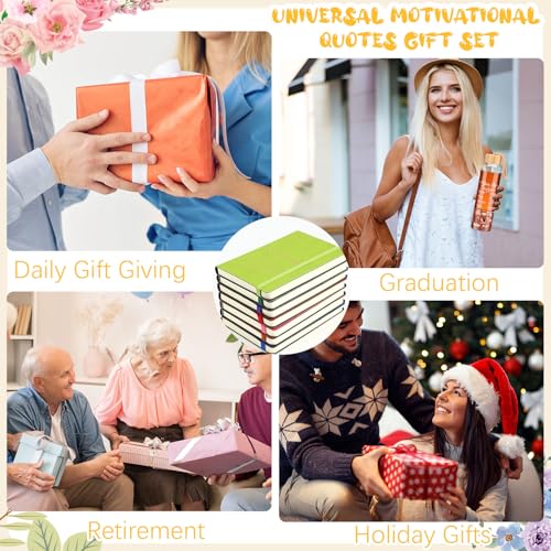 Supervitae 48 Pcs Christmas Social Worker Appreciation Gifts Set 24 Mini Notepads Journal 24 Ballpoint Pen Thank You Gifts Bulk for Xmas Coworker Employee Teacher Nurse Volunteers Office(Multicolor)