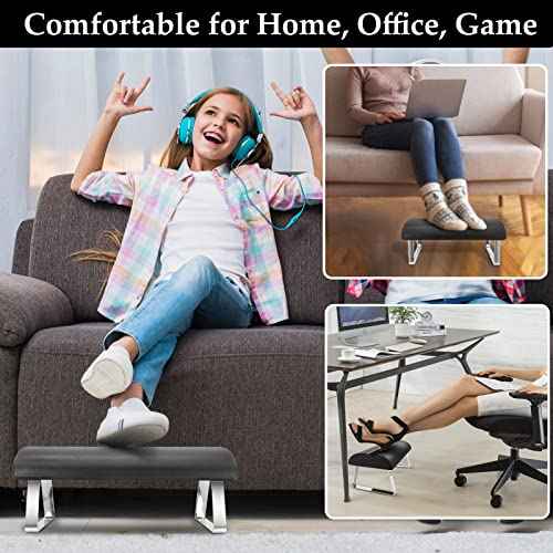 Waterproof Footrest, Upgraded High Elasticity Foot Rest Under Desk Footrest, Ergonomic Foot Rest for Under Desk at Work, Highly Supportive, No Deformation, Black