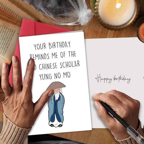 Funny Birthday Cards, Happy Birthday Card for Old Men Women, Bday Gift Idea for Friends And Dad, Mom, Granddad, Grandma, Funny "Young No More"