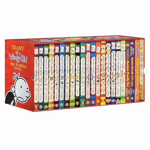 A Library of a Wimpy Kid 1-22 Boxed Set for Kids,22 Books Complete Collection Series, Paperback Edition for Children