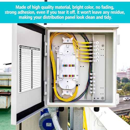 14 Sheets Breaker Panel Labels, 10 Electrical Box Catalog Labels and 4 Number Stickers, Colorful Durable Removable Electrical Number Directory Load Center Sticker £¨Black£©