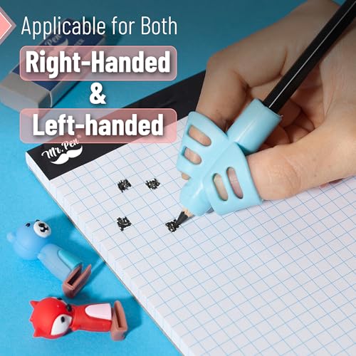 Mr. Pen Kids Pencil Grips - 10 Soft Silicone Handwriting Aid Sets