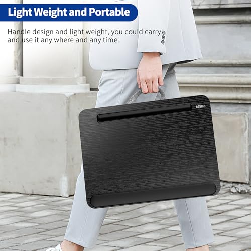 BESIGN LT08 Portable Laptop Stand with Cushion - Fits 10-14 Inch, Black & Gray