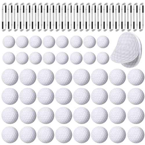 Jspupifip 96 Pcs Golf Party Favors Set 48 Golf Ballpoint Pen,48 Pads Golf Sticky Notes Golf Clubs Pens Golf Party Favors Funny Pen for Golf Birthday Party Supplies