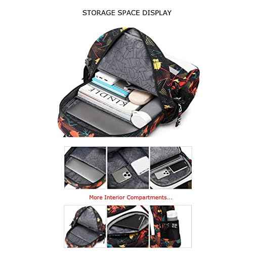 American Football Player 15 Multifunction Rugby Backpack Travel Laptop Daypack Night Reflective Strip Fans bag For Men Women (Red Pattern - 2)
