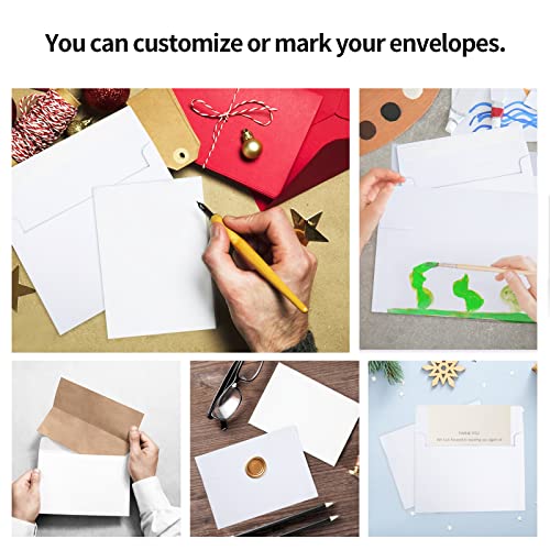 A4 White Envelopes 50 Pack Self Seal for Weddings Invitations Greeting Cards