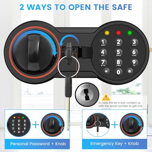 Bukumo 0.3 Cub Small Home Safe with Alarm & Fireproof Waterproof Bag - Standard Version