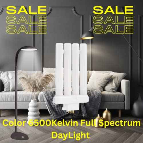 LSE Lighting FML Bulb | Compatible Replacement for Spectrum Desk Floor MG-CAB01-14 E230863 GX9906F | 4-Pin Quad Base | 6500K Full Spectrum Daylight | 120V 60Hz | Designed in USA