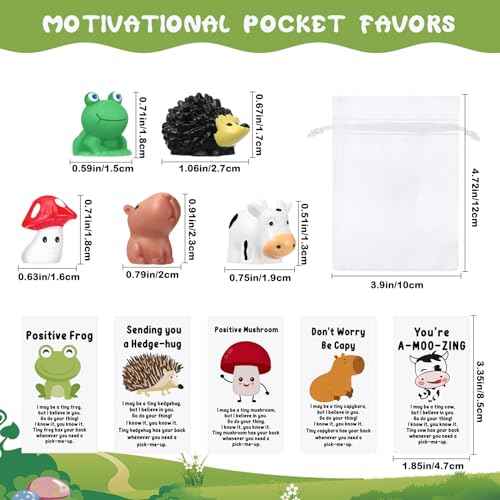 Fumete 100 Set Christmas Employee Appreciation Gifts Bulk Coworker Team Thank You Gift Positive Resin Animal Desk Pet Motivation Pun Note Cards Rad Tech Week Nurse Practitioner OR Nurse Pocket Favor