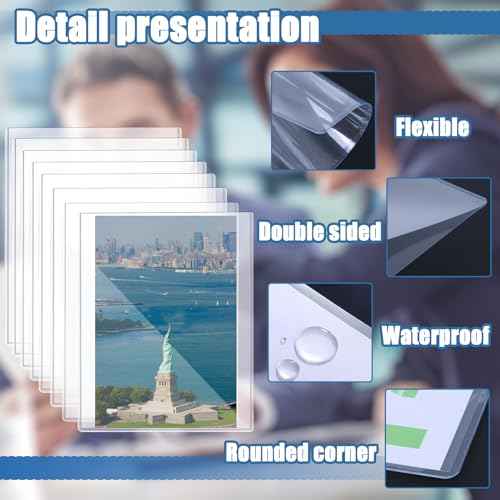 25 Pcs 8 1/2" x 11" Rigid Print Protectors Clear Sheet Protectors Hard Plastic Paper Page Magazine Protectors for Collectors Rigid Top Loaders Document Holder Birth Certificate Protector