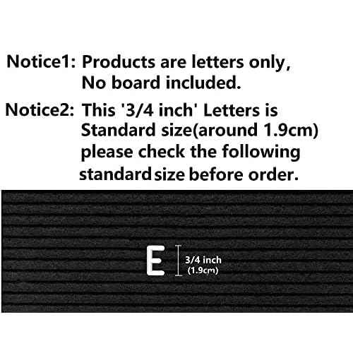Pre-Cut 3/4 Inch White Letters for Felt Letter Board,340pcs plastic letters including Characters,Numbers,Symbols&Emoji for Message Board - (No Board Included)