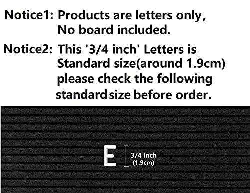 G GAMIT Pre-Cut 0.75 Inch White Letters for Felt Letter Board, 340pcs - Characters, Numbers, Symbols & Emoji, No Board Included