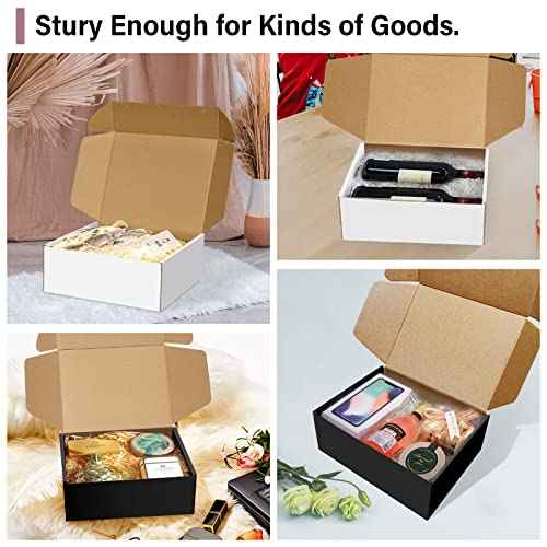 30 Pack 9x6x4 inches White Shipping Boxes, Corrugated Mailer Boxes, Packaging Boxes for Products, Recyclable Cardboard Box, Flat Literature Mailers for Gifts, Clothings by Mailing