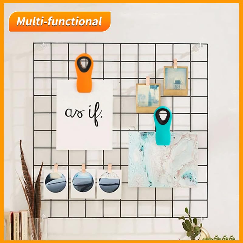 Hedameili 12-Pack Colored Magnetic Chip & Bag Clips - Kitchen Food Organizer