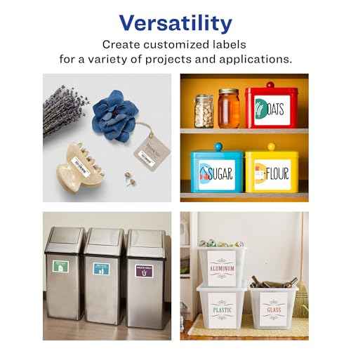 Avery Matte White Removable Rectangle Labels, Sure Feed Technology, Print-to-The-Edge, 2" x 3", 400 Removable Labels, Laser/Inkjet Printable