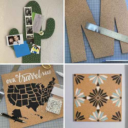 Quartet Cork Tiles, Bulletin Board Cork Panels 12" x 12" x 3/16", Natural, 8 Pack (108)