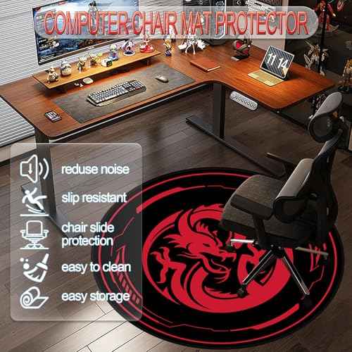Chair Mat for Hardwood Floor Gaming Chair Mat 47 Inch Round Floor Mats for Gaming Room Home Office