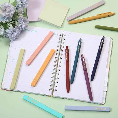 Mr. Pen- Aesthetic No Bleed Highlighters & Gel Pens, 12 Pack, Colorful Bible Highlighters No Bleed, Colorful Ink Aesthetic Gel Pens