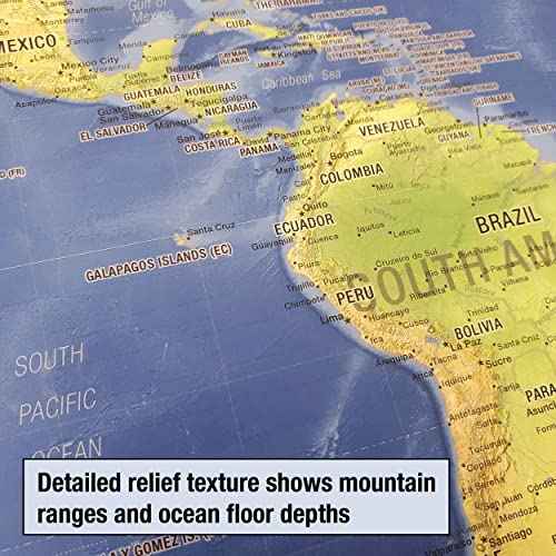 Laminated World Ranger Map Poster | Physical Style Map | Includes The Most Legible Location Labels | 36¡± x 24¡± | Shipped Rolled in a Tube, Not Folded | Great for The Home, Office, or Classroom...