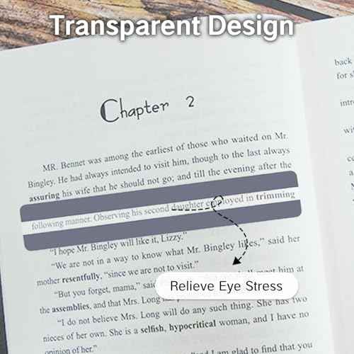 8Pcs Guided Reading Strips Clear Overlay Trackers Highlighting Tools for Students Dyslexia Visual Stress Reading Guide Rulers for Kids Adults Classroom Supplies Reading Helper