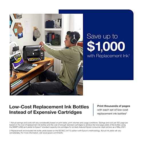 Epson EcoTank ET-2800 Wireless Color All-in-One Cartridge-Free Supertank Printer with Scan and Copy ?¢桰 The Ideal Basic Home Printer - Black, Medium